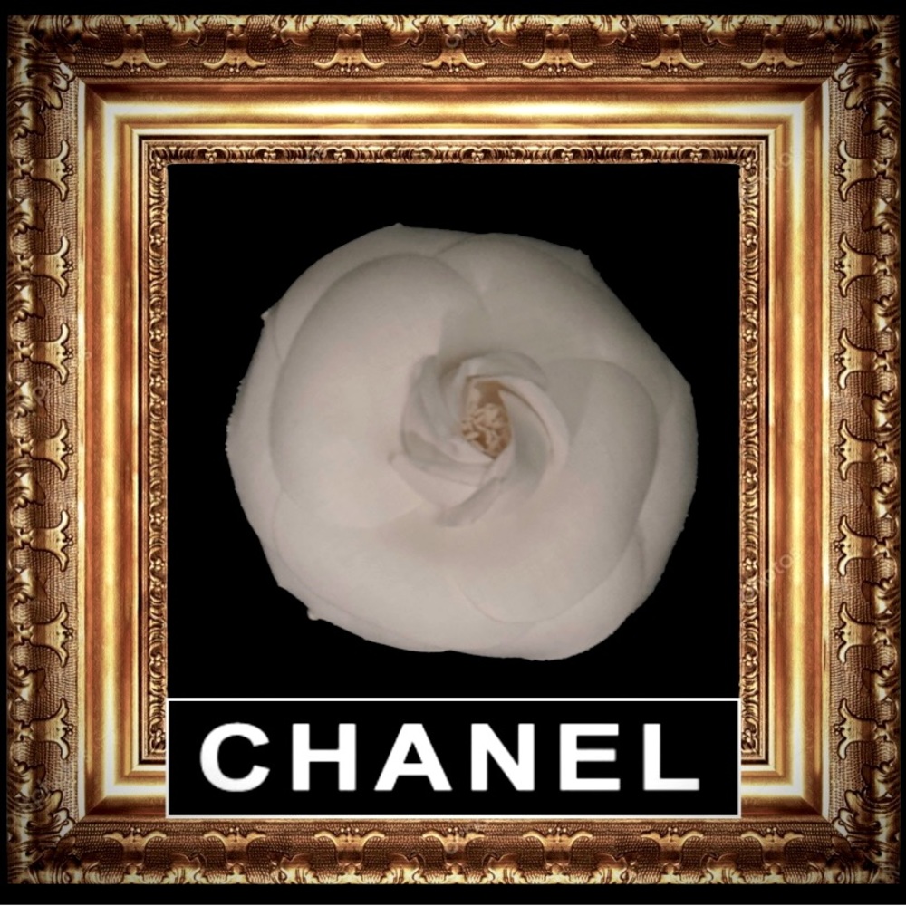 CHANEL camellia brooch vintage never worn mint in box perfect!